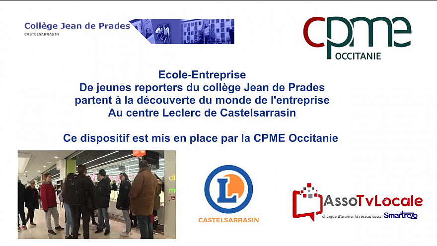 @CPMEoccitanie - des Jeunes du collège Jean de Prades de Castelsarrasin visitent le Centre Leclerc de Castelsarrasin @LeclercBonPlan